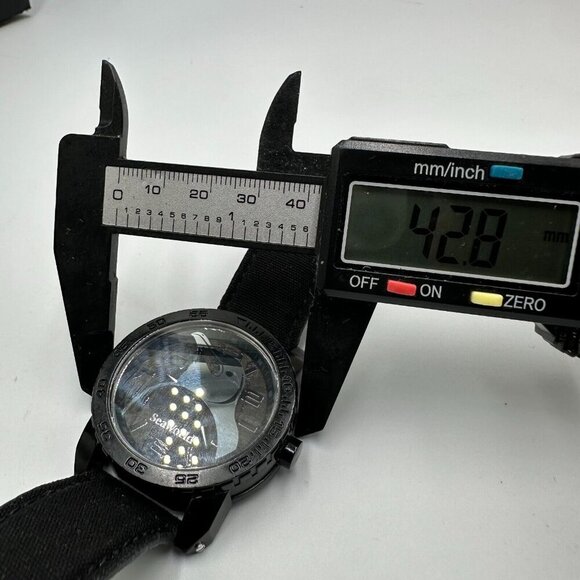 Sprout Seaworld Watch Women Black Penguin Dial Organic Cotton Band New Battery - Picture 13 of 16